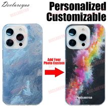 Personalisierte anpassbare DIY-Fotos-Coque für iPhone 16 Pro 15 14 Plus 13 12 Mini 11 X Xs Max XR 5 6S 7 8 SE 2022 Hüllenhüllen