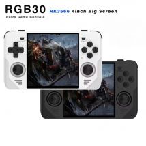 NEUE RGB30 Retro Tasche 720*720 4 Zoll Ips Bildschirm Integrierte WIFI RK3566 Open-Source Handheld Spielkonsole kinder Geschenke