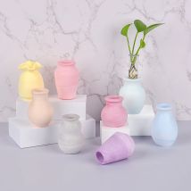 Mini Einfache Vase Silikon Form DIY Runde Mund Kerzenhalter Herstellung Gips Harz Blumentopf Handwerk Casting Formen Wohnkultur