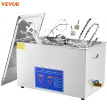 VEVOR 30L Ultraschall-Reinigungsmaschine, Edelstahl, Ultraschall-Reinigungsmaschine, digitale Heizung, Timer, Schmuckreinigung für Zuhause