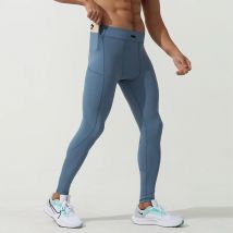 Mens Compression Pants Dry Fit Running Tights Men Gym Leggings with Phone Pocket Training Sport Pants Fitness Sport Leggings Men