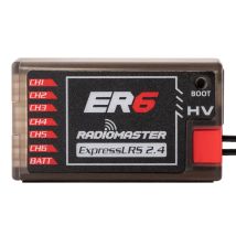 Radiomaster ER6 2.4G 6CH 100mW CRSF PWM-Empfänger für Starrflügelflugzeuge