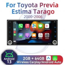 2 Din Android Radio per Toyota Previa Estima Tarago 2000-2006 7 "Schermo Auto Multimedia Wireless Carplay Autoradio Unità Principale GPS