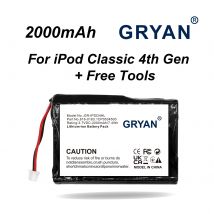 Batteria Gryan 616-0206 616-0183 da 2000 mAh di ricambio per iPod Classic 4a generazione / Photo U2 A1059 20 40GB + strumenti gratuiti