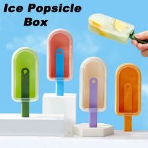 DIY Silikon Eisform mit Stick Deckel wieder verwendbare Eismaschinen Dessert Eis Eis am Stiel Form Kreativität stapelbare Eis Pop Form