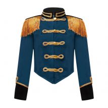 Kids Girls Boys Halloween Cosplay Drum Major Costume Marching Band Uniform Ringleader Drummer Performance Prince Costume