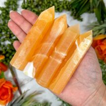 1pc Natural Honey Orange Calcite Obelisk, Crystal Tower, Home Decoration, Reiki Healing, Crystal Collectible, Holidays Gifts