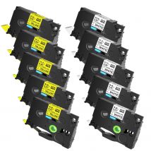 Cruxer 5Pcs Heat Shrink Tube Tape Replacement for Brother HSE 231 631 Hse-251 Hse-241 Label Tape for P-Touch Printer
