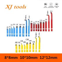 1Set Hartmetall 9 stücke Drehen Werkzeuge Drehmaschine Drehen Werkzeug 8*8mm 10*10mm 12*12mm Mini Hartmetall Spitze Drehmaschine Schneiden Werkzeug Set