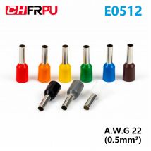 100 Stück E0512 isolierte Aderendhülsen Klemmenblock Kabelenddrahtverbinder elektrischer Crimp-Abschlusskabel für 0,5 mm2, 22 AWG