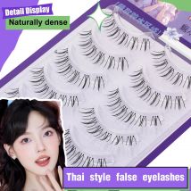 5 Paar transparente Band Wispy Manga Wimpern Mädchen Gruppe Simulation falsche Wimpern zur Vergrößerung Ihrer Augen Kosmetikzubehör