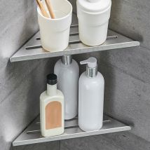 1/2Pcs Badezimmer Regal 304 Edelstahl Ecke Dusche Regal Kein Bohren Wand-montiert Ecke Organizer Hohl shampoo Rack Neue