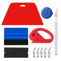 11-teiliges Werkzeugset für Autofenster, Tönung, Glas, Vinylfolie, Rakel, Tapete, Glättungswerkzeug für Peel Stick, Kontaktpapier