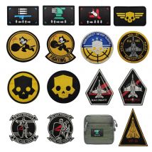 Hell Duikers 2. Super Aarde Hell Duiker Stickerei-Armband, taktische Aufkleber auf Kleidung mit Klettverschluss, Flugzeugabzeichen