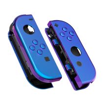 EXtremeRate Chameleon Lila Blau Controller Gehäuse Shell Fall Mit Full Set Tasten für Nintendo Schalter JoyCon & OLED JoyCon