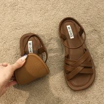 Damen Sandalen Klassiker Knöchel riemen Sommers andalen flache Schuhe für Frauen weiche Sohle Wohnungen Sandal ias Mujer lässige Sommerschuhe sandalen damen flache sandalen schuhe damen damen schuhe