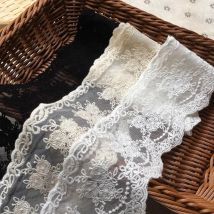 1 yard Clothing Home Textiles DIY Lace Accessories Mesh Embroidery Width 7.5cm Lock Edge Sewing Wedding Dress Decoration