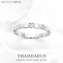 Ring Love Hearts Europe Style Romantic Fine Jewelry For Women Brand New Pure 925 Sterling Silver  Gift