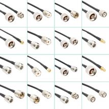 Cavo RG58 Tipo N a BNC UHF PL259 SO239 TNC Maschio Femmina Connettore UHF NM BNC TNC Crimp per RG58 50ohm Consegna Veloce Ottone RF
