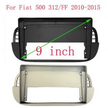 Car Radio Fascias Frame For Fiat 500 312/FF 2010-2015 9 inch 1DIN Stereo Panel Wiring Harness Power Cable Adapter Canbus Decoder