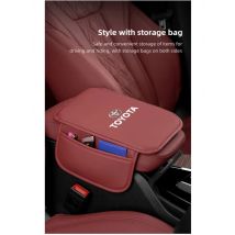 Car Armrest Mat Center Console Leather Protection Cushion For Toyota Gazoo Racing TRD Corolla Yaris Chr Auris Rav4 Prius Prado