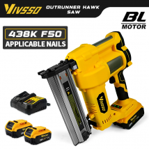 VIVSSO Brushless Electric Nail Gun F50G Stapler Nailer Cordless  Concrete Woodworking Tool For Dewalt 20V Battery Pins