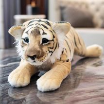35-58cm simulación León Tigre leopardo juguetes de peluche lindo relleno suave Real como animales juguetes decoración regalo
