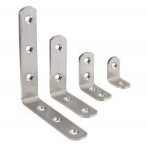 Staffe angolari a forma di L da 10 pezzi Staffa in acciaio inossidabile ad angolo retto da 90 gradi per armadio con struttura del letto per mobili in legno