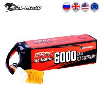 SUNPADOW 4S Batteria Lipo ricaricabile 14.8V 6000mAh 70C Soft Pack con XT90 per RC Buggy Truggy Veicoli Auto Barca Camion Serbatoio