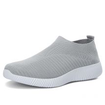 New Breathable and Elastic Sock Shoes, Flat, Sporty, Casual and Lightweight Fly-woven Hooded Women's Shoes