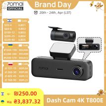 70mai t800e 3-Kanal vorne 4K + hinten 1080p + Innenraum 1080p HDR Superkapazität GPS WiFi 6 70mai t800e Dashcam Sprachsteuerung