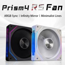 Prisma 4RS ARGB CPU Case Fan 120mm Infinity Mirror Design 5V 3PIN Scheda madre Sincronizzazione illuminazione 4PIN PWM 800-1800RPM Case Cooler Fan
