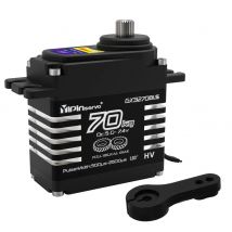 Servos digitali da 70 kg Induzione magnetica a coppia elevata Motore brushless da 8,4 V IP68 Ingranaggio elicoidale in acciaio per robot per auto RC remoto 1/8 1/10