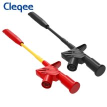 Cleqee P5005 2 pezzi Test professionale Gancio Clip Filo rapido Sonda per piercing Aghi per multimetro con presa da 4 mm Strumento automobilistico