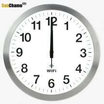 12 zoll Genauigkeit Smart WIFI Automatische Zeit Synchronisation Stumm Wanduhren Wohnzimmer Moderne Hause Dekor Uhr Uhr Decor