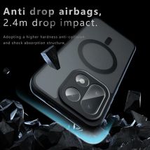 For OnePlus 15 Magnetic Case ELVEV Anti-drop Airbag TPU Hard PC Matte Skin-feeling Suction Phone Cover