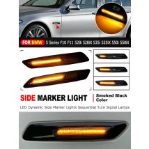 Cars Front Side Marker Light Fender Light Bright Black Fender Turn Signal For BMW 5 Series F10 F11 2010-2017 Turn Signal Lamp