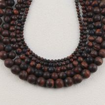 4/6/8/10/12mm Natural Stone Round Frosted Picasso Stone Bead Tiger's Eye Loose Beads For Jewelry Making DIY Bracelet Accessories