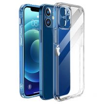 Klare, stoßfeste Silikonhülle für iPhone 11, 12, 13, 14, 15, 16, Pro Max Mini Plus X Xr Xs Max, transparente Abdeckung