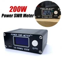 200 W Leistungs-SWR-Messgerät, 1,6–50 MHz, 0,5 W HF-Kurzwellen-SWR-Messgerät, Pro HF-PWR-SWR-Messgerät mit 1,29 Zoll OLED + 50 Stunden Batterie
