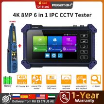 Nuovo 4K Viola IPC CCTV Tester 6 in 1 CCTV Telecamera di Sorveglianza Monitor Full HD 8MP IP AHD CVI TVI SDI Tester per Telecamera con HDMI VGA