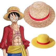 Rufy Cappello di Paglia Anime Cosplay Prop Cappello Gioco di Ruolo Prestazioni Accessori da Spiaggia Estivi Cappello Parasole Unisex per Adulti Regalo di Halloween