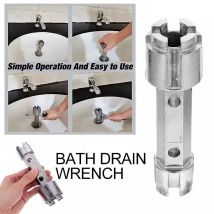 Tub Drain Remover Wrench Tub Drain Wrench Tub Dual Ended Drain Wrench Bath and Shower Drains Remover Pipe Repair Tool