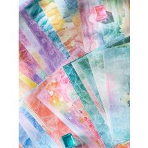 Journal GO 5pcs Colorful Basice Jigsaw Stickers for Card Diary Decor Creative Puzzle Decals Student Child Stationery