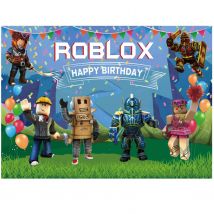 Roblox Thema Spiel Dusche Vinyl Hot Spiel Hintergrund Tuch Kinder Geburtstag Foto Hintergrund Für Party Dekoration Jungen Kulissen