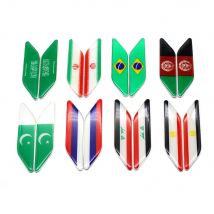 1Pair 3D Metal National Flag Car Decoration Adhesive Car Badge Emblem for Cars Moto Bike Car Styling Decorative Accessories