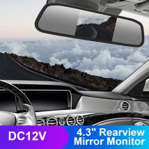 Universal Car Rearview Mirror Display HD Video Auto Parking Monitor TFT LCD Color Monitor 4.3 Inch Rearview