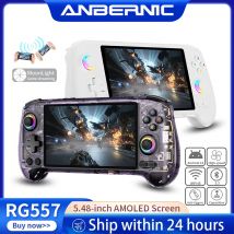 Konsola przenośna ANBERNIC RG557 z ekranem AMOLED 5,48 cala, procesor Dimensity 8300, Android,
