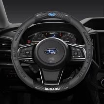 For Subaru Brz Wrx Xv Ascent Forester Outback Impreza Legacy Car AntiSlip Carbon Fiber Leather Ultrathin Steering Wheel Cover
