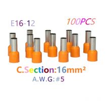 16 mm2 C.Abschnitt, isolierte Aderendhülsen, Kabelschuh, Messgerät # 5-Draht-Stecker, Rohr-Crimp-Anschluss, Messing-Endblock 16–12, pro 100 Stück